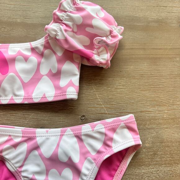 F4A Feather 4 Arrow Pink Blossom Heart Bikini swimsuit Swim Toddler 2T Brand New - Picture 3 of 5